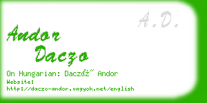 andor daczo business card